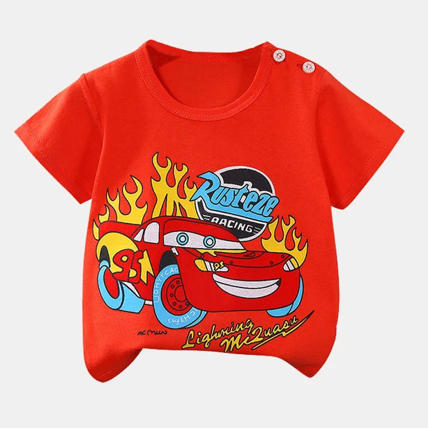 Patrick - T-shirts d'été à manches courtes pour bébé, 100 % coton