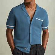 Darnulf - Luftiges Strick-Poloshirt mit Knopfleiste