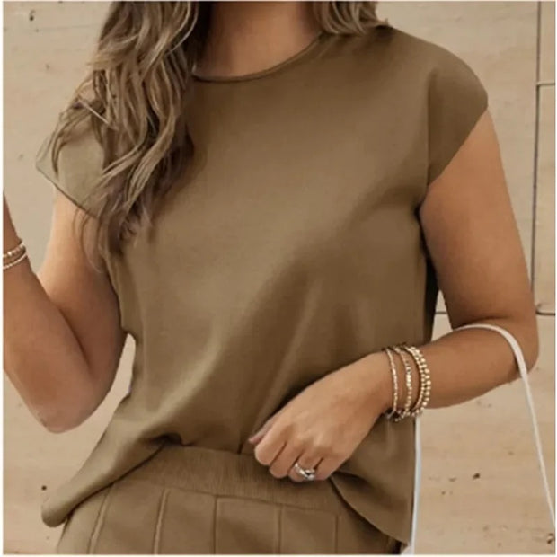 Magdalena – Ensemble deux pièces élégant avec un pantalon large et un t-shirt