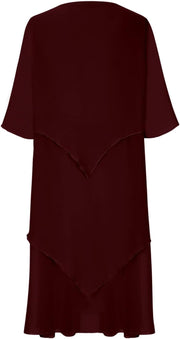 Carlotta - Robe élégante en mousseline à effet superposé