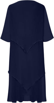 Carlotta - Robe élégante en mousseline à effet superposé