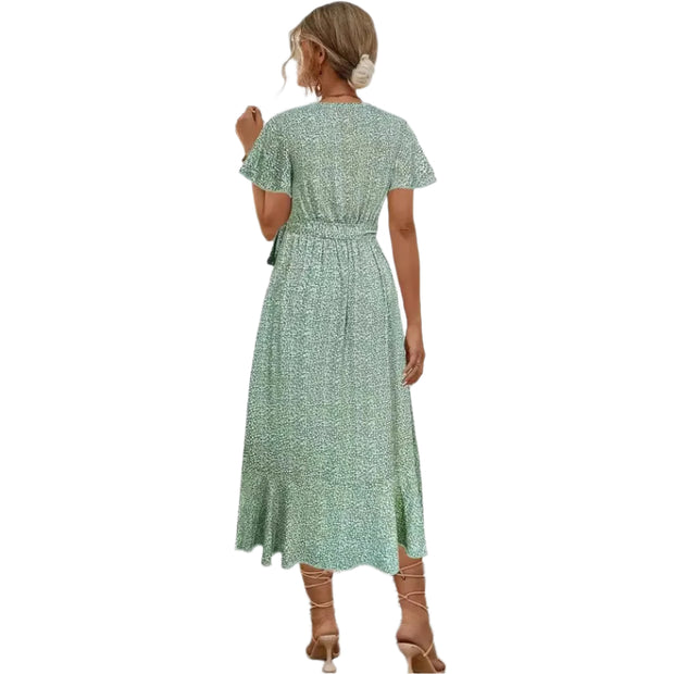 Liselotte – Robe portefeuille élégante à volants