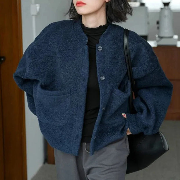Gisela - Flauschige Cardigan-Jacke