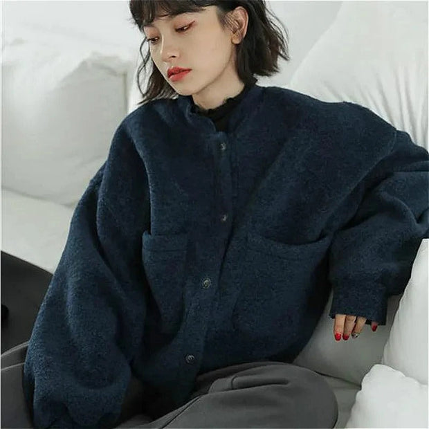 Gisela - Flauschige Cardigan-Jacke