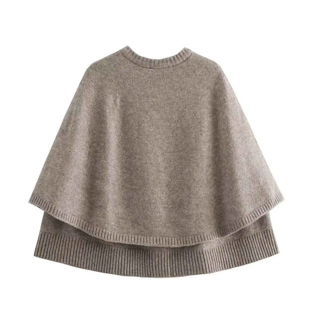 Edeltraud - Eleganter Knopf-Umhang