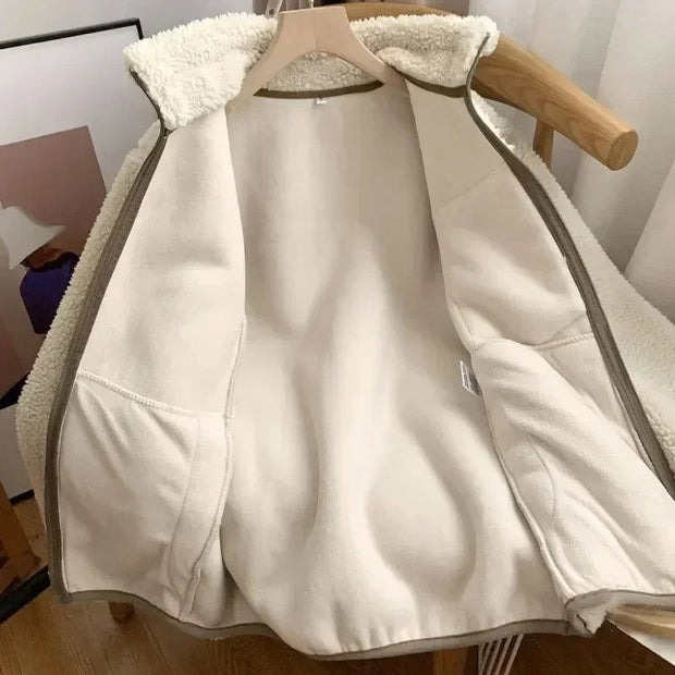 Elke - Flauschige Fleecejacke mit Brusttasche
