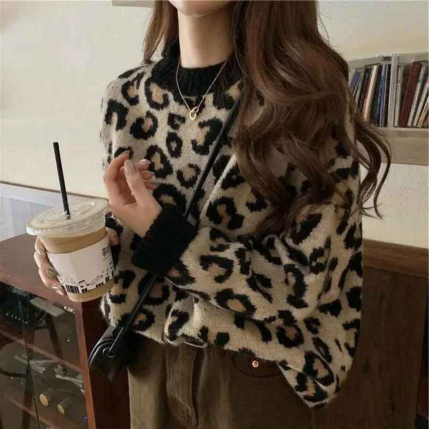 Edeltraud - Gemütlicher Pullover mit Leopardenmuster