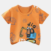 Patrick - T-shirts d'été à manches courtes pour bébé, 100 % coton