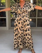 Mia - elegantes Kleid mit Leopardenmuster