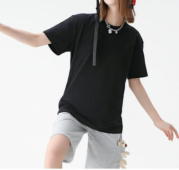 Jorven - Lockeres T-Shirt mit Brusttasche