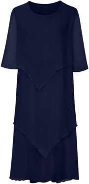 Carlotta - Robe élégante en mousseline à effet superposé