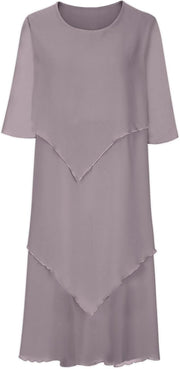 Carlotta - Robe élégante en mousseline à effet superposé