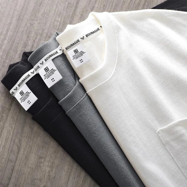 Jorven - Lockeres T-Shirt mit Brusttasche