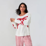 Felix – Festlicher Strickpullover mit Schleifen-Design