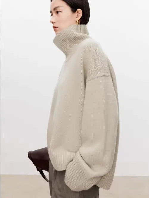Luisa – gemütlicher gestrickter Midi-Pullover