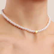 Ivy - Collier ras du cou élégant avec grand pendentif en cristal perlé