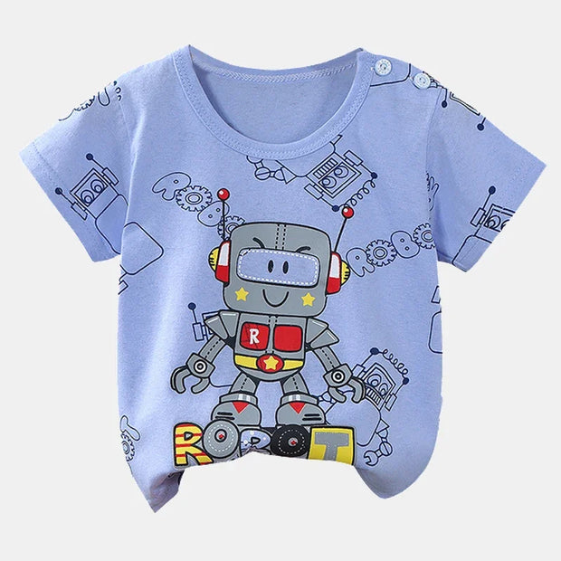 Patrick - T-shirts d'été à manches courtes pour bébé, 100 % coton