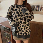 Edeltraud - Gemütlicher Pullover mit Leopardenmuster