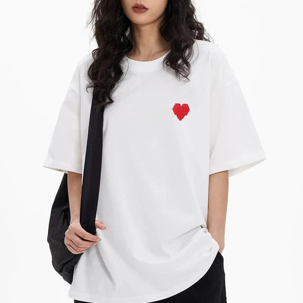 Dietrich - T-shirt unisexe avec broderie cœur