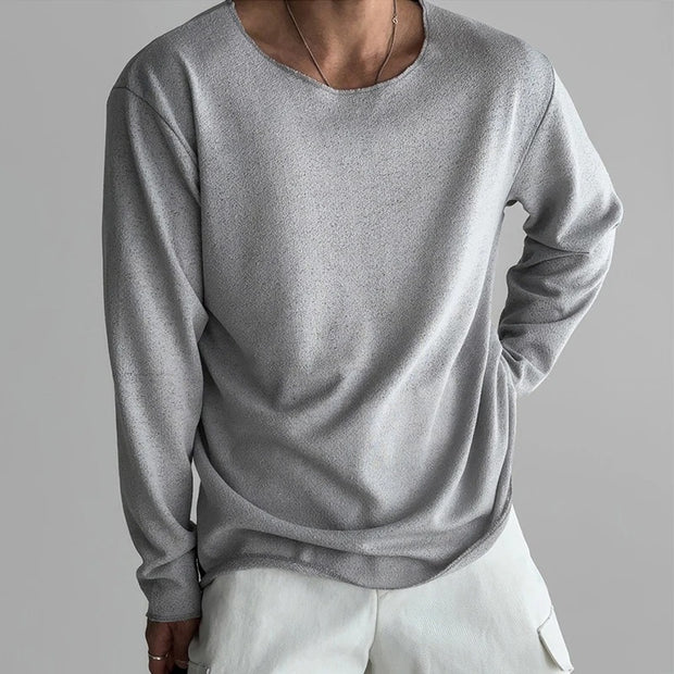 Darnulf - Lockerer Strickpullover mit Raw-Edge-Ausschnitt