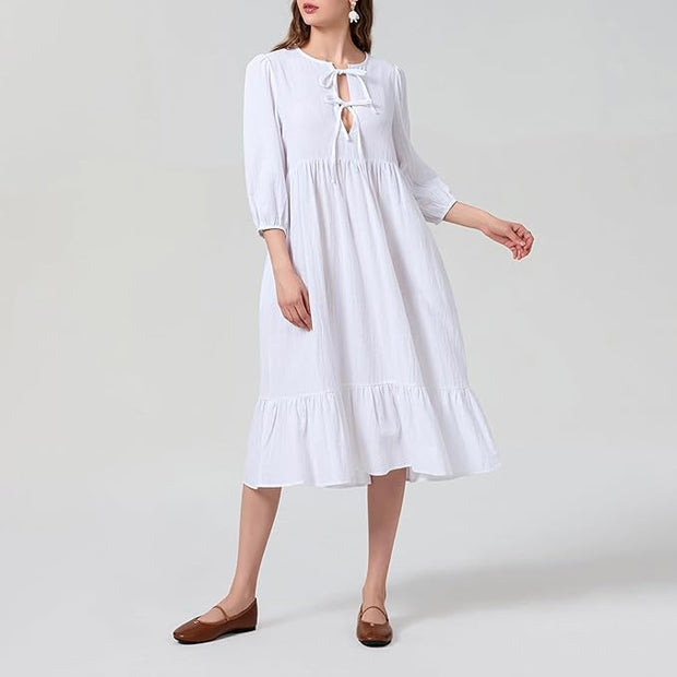 Alessia – Lockeres Boho-Kleid mit V-Ausschnitt