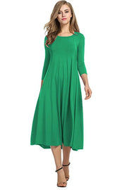 Magdalena – Robe longue élégante coupe trapèze avec