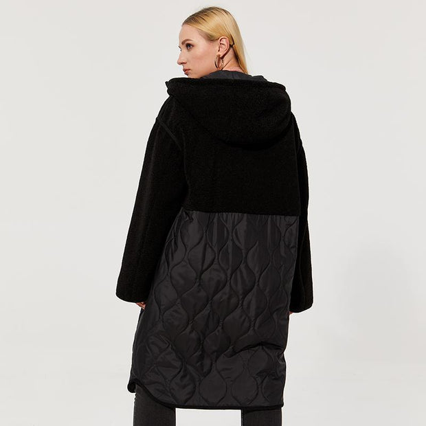 Alexander - Steppmantel mit Sherpa-Fleece und Kapuze
