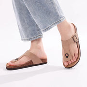 Giselotte - Zehentrenner-Sandalen mit Korksohle