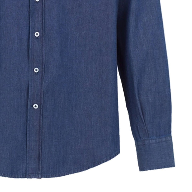 Dietrich - Chemise en jean classique avec patte de boutonnage