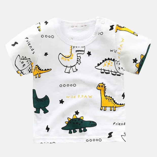 Patrick - T-shirts d'été à manches courtes pour bébé, 100 % coton