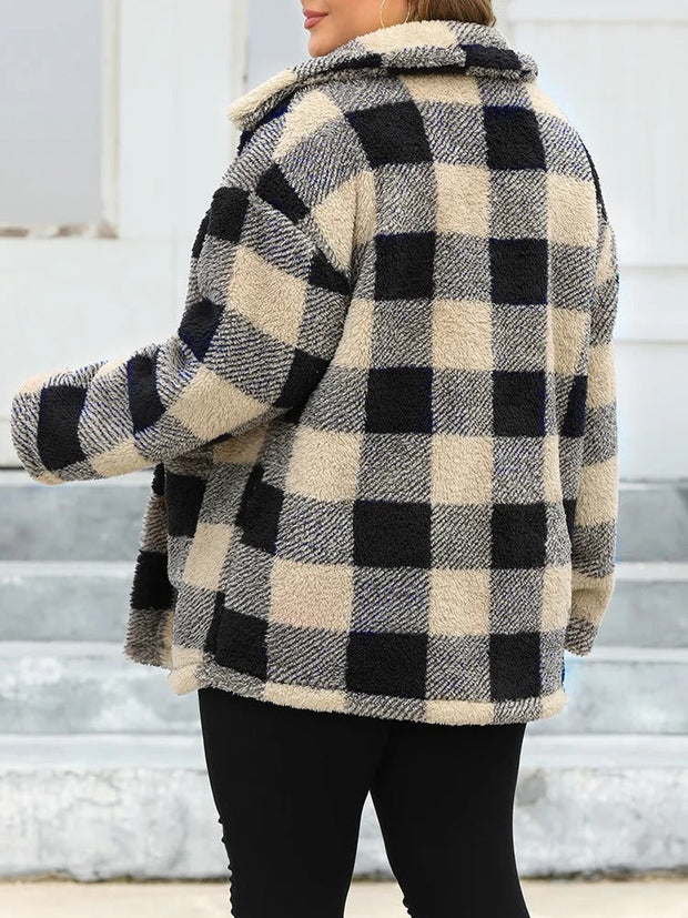 Friedrich - Übergroße Gemütliche Karierte Jacke