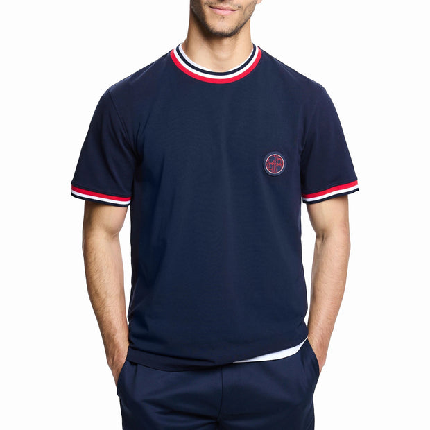 Dietrich - T-shirt sportif à rayures contrastées