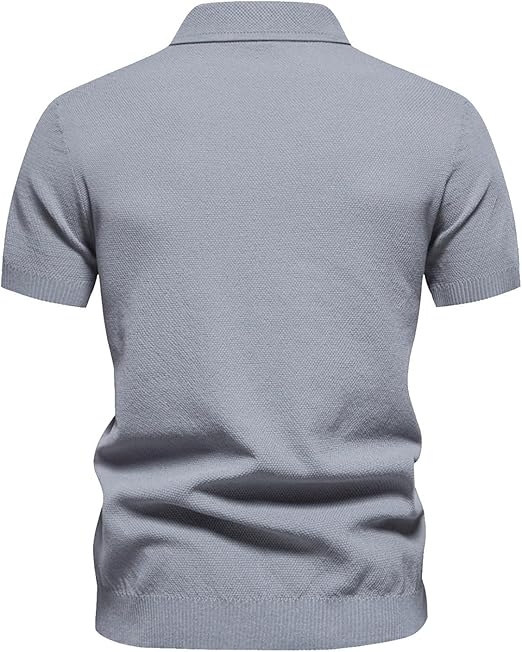 Jorven - Strukturiertes Poloshirt mit Retro-Streifen