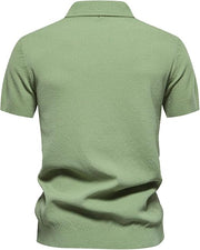 Jorven - Strukturiertes Poloshirt mit Retro-Streifen