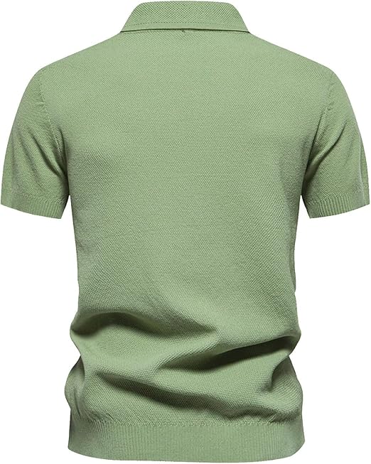 Jorven - Strukturiertes Poloshirt mit Retro-Streifen