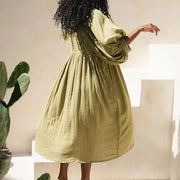 Alessia – Lockeres Boho-Kleid mit V-Ausschnitt