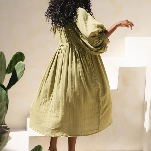 Alessia – Lockeres Boho-Kleid mit V-Ausschnitt