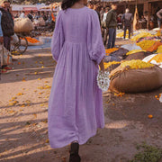 Alessia – Lockeres Boho-Kleid mit V-Ausschnitt
