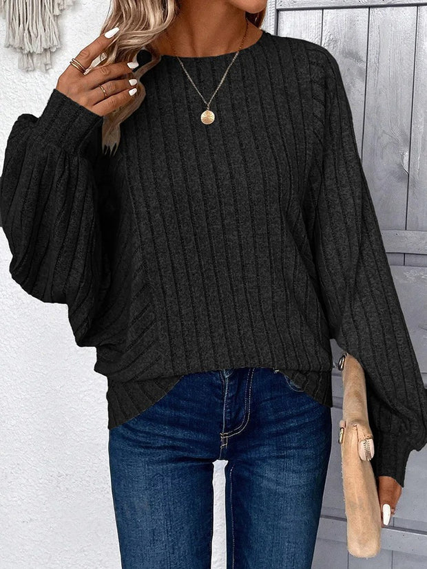 Magdalena – Kuscheliger Strickpullover mit Ballonärmeln