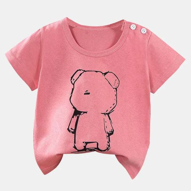 Patrick - T-shirts d'été à manches courtes pour bébé, 100 % coton