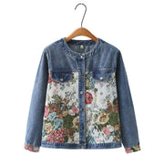 Magdalena – Denimjacke mit Blumenstickerei