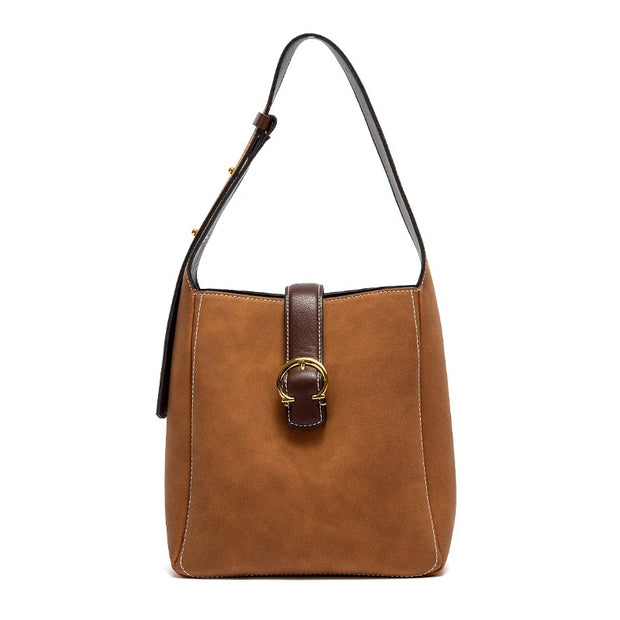 Carwena - Stilvolle Schultertasche mit goldener Schnalle