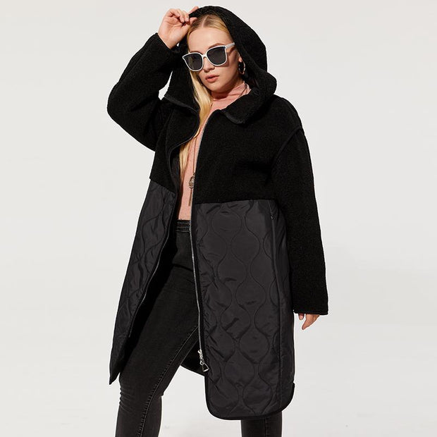 Alexander - Steppmantel mit Sherpa-Fleece und Kapuze