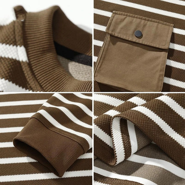 Dietrich - Chemise rayée à manches longues avec poche utilitaire