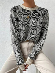 Luisa - Entspannter Pullover mit abstraktem Muster