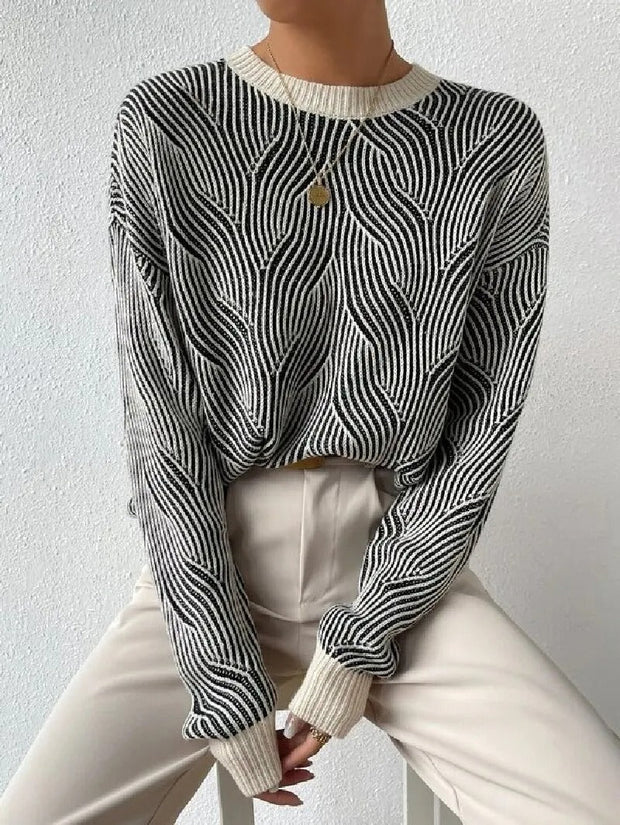 Luisa - Entspannter Pullover mit abstraktem Muster