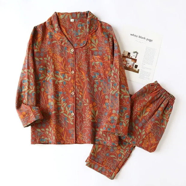 Emma - Blumenmuster Pyjama-Set