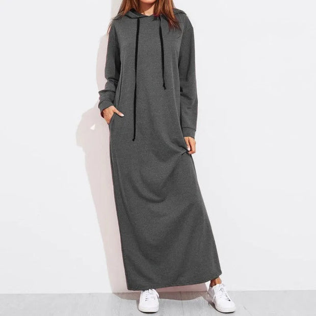 Alexander - Lässiges Maxi-Kleid mit Kapuze
