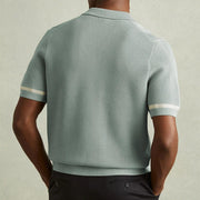 Darnulf - Luftiges Strick-Poloshirt mit Knopfleiste