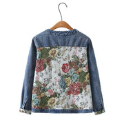 Magdalena – Denimjacke mit Blumenstickerei